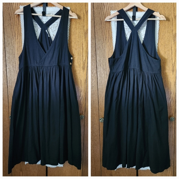 The Shanty Corporation Black Pinafore Dress - Picture 1 of 14